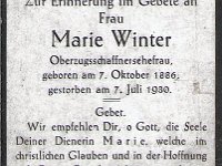 Winter Marie 07.10.1886-07.07.1930
