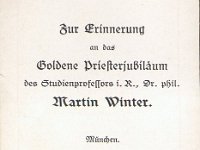 Winter Martin Dr. 50.Priesterjubilaeum 1886-1936