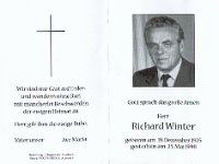 Winter Richard 19.12.1925-25.05.1998