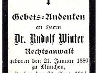 Winter Rudolf Dr. 21.01.1880 - 29.09.1914