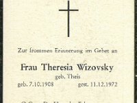 Wizovsky Theresia geb Theis 07.10.1908-11.12.1972
