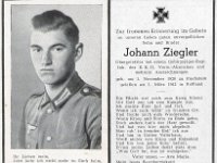 Ziegler Johann 01.11.1920-01.03.1942
